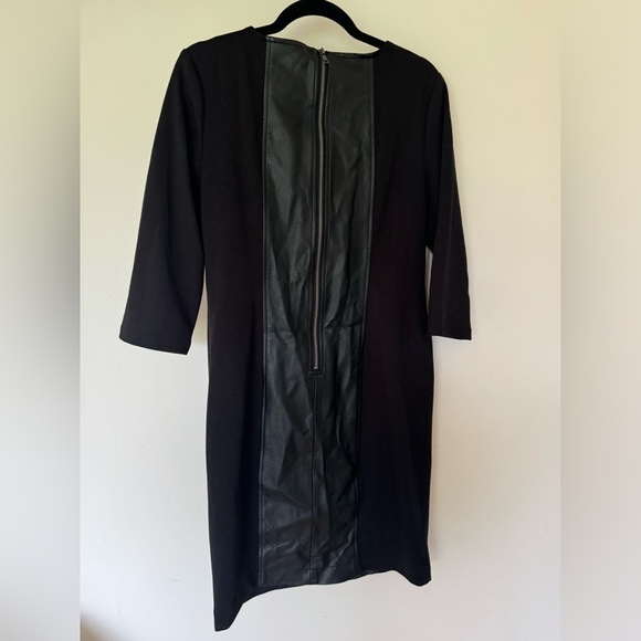 Beige by ECI Faux Leather Panelled Dress - Picture 2 of 4